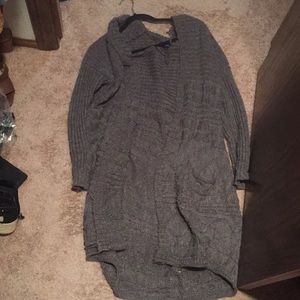 American Eagle Hooded Cardigan Gray Size M